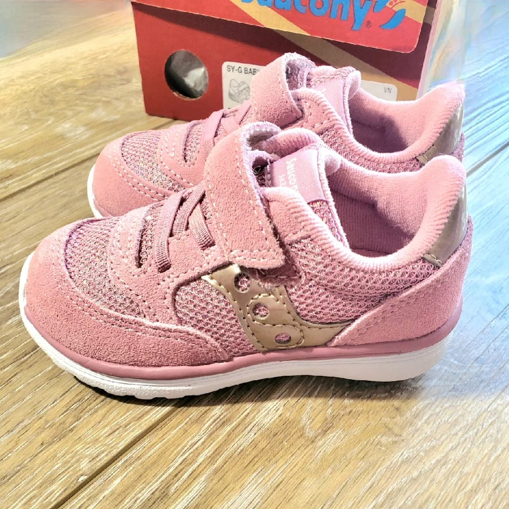 Saucony Kids' Jazz Lite Pink Blush Sneakers Suede Size 5 1/2